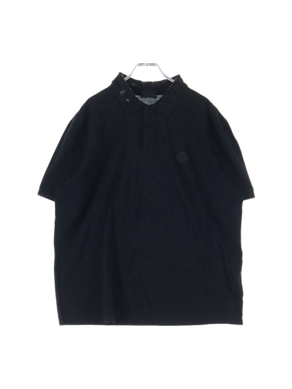 Moncler Polo Maniche Corte Collar Logo Print Chest Patch Short Sleeve Shirt